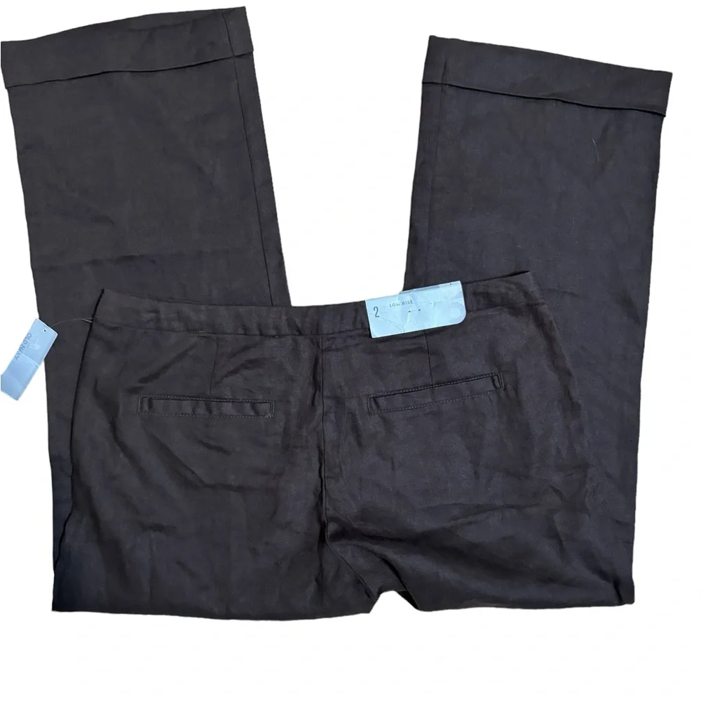 NWT OLD NAVY RETAL: $44 SUMMER CHOCOLATE LINEN ANKLE PANT SZ: 2 #Y - Picture 11 of 11